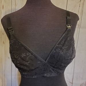 Gilligan & O'Malley wireless nursing bra black 38D